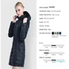 2024-Women's Yoga Cotton Down Hooded Jacket Outfit Solid Color Puffer Coat Sport Lång stil Vinterutkläder Keep Warm 454