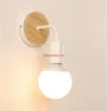 Lampy ścienne 1PCS Północna Europa Vintage Lampa drewniana metalowa lampa przemysłowa oświetlenie wewnętrzne Beziuszek LED Światło LED