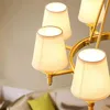 Lustres maison décoratif grand Vintage cuivre pendentif lustre lumière LED lampara pour salon chambre El luxe