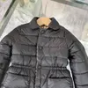 Ny Winter Hooded Baby Jacket Dubbelsidig Använd ner Kids Coat Storlek 100-150 Single Breasted Child Overcoat Nov05