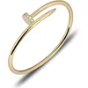 Boutique Internet celebrity Fashionable and trendy classic nail bracelet for women with adjustable opening zinc alloy niche design accessories