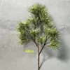 Faux verdure florale en gros branche de pin artificielle plantes couronne de Noël accessoires de bricolage branche en plastique vert el année décor de maison 231102