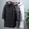 Parkas masculinas para baixo jaqueta de marca roupas de inverno casaco x-long masculino parkas com capuz engrossar quente ganso jaquetas de inverno neve outerwear 231101