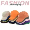 Ball Caps 6 Panel Colorful Trucker Cap Embroidery Letter R Baseball Women Men Outdoor Cycling Travel Sun Protetion Curved Brim Hat