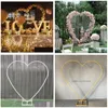 Party Decoration Party Decoration Wedding Props Iron Heart Formed Frame Bakgrund Arch Outdoor Layout Creative Proposal Drop Delivery DHGXG