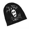 Berretti Junted Black Metal Autunno Inverno Berretti Skullies Berretti Uomo Hip Hop Caldo Cappello lavorato a maglia con cofano a doppio uso