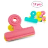 Clips para bolsas 12 PCS Clips para bolsas de plástico portátiles Accesorios de cocina Clip para alimentos Bolsa de chips multipropósito Colores surtidos Agarre hermético 230331