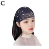 Hårtillbehör Korean Pearl Wide-Brimmed Band Cover Women's Grenadine Headwear Headband Washing Turban Bandage Mesh Artifac S2E5