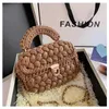 Borse a tracolla Cappelli Cappelli a secchiello Portafogli lavorato a maglia e borsa fai-da-te Fasion Corda intrecciata Borsa e borsa a tracolla casual da donnacatlin_fashion_bags