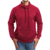 Herren Hoodies 2023 Frühling und Herbst Mode lässig Solid Fit High Neck Sport Pullover