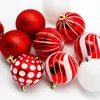 Other Event Party Supplies Christmas Pine Tree Ornament 6cm Christmas Tree Hanging Ball Pendant Red Green Gold Ball Ornaments Year Decoration 231102