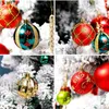 Other Event Party Supplies Christmas Pine Tree Ornament 6cm Christmas Tree Hanging Ball Pendant Red Green Gold Ball Ornaments Year Decoration 231102