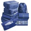 Cajas de almacenamiento Contenedores Bolsa de lavado impermeable Bolsa organizadora de ropa Juego de 8 piezas para bolsas organizadoras de viaje Accesorios Organizador de maletas de equipaje 230331