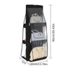 Clothing Wardrobe Storage Pockets Purse Handbag Bag Collection Clear Storage Wardrobe Closet Space Saving Shelf R231102