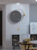 Wanduhren Moderne Licht Luxus Uhr Kunst Wohnzimmer Mode Große Metall Kreative Nordic Holz Uhr Dekor Ästhetische Horloge