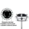 Stud 925 Sterling Silver 051 Black Round Bag Earrings Fashion Trend Temperament Design Light Luxury Niche Women 231101