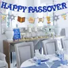 파티 장식 Cheereveal 행복한 유월절 배너 PESACH 유대인 휴가 장식 실내 맨틀 벽난로 장식을위한 화환 깃발