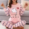 Women's Sleep Lounge Long-sled New Casual Autumn Spring Casual Women Clothes Large Pajamas Home Trousers Cartoon Size Pajamas Suit Women's Cute L231102