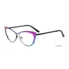 Sonnenbrille Blaue Film-Lesebrille für Frauen Myopie-Linsen mit Dioptrien Übergroße Damen-Brillenrahmen Stilvolle Minus-Brille-3