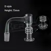 Solda completa Terp Slurper Quartz Banger Fumar Borda Chanfrada Sem Costura Pregos De Quartzo Com Mármore De Vidro Rubi Quartz Pilares Para Dab Rigs Tubos