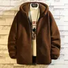 Men's Down Parkas Gmiixder Lamb Wool Jacket for Men Autumn Winter Warm 2023 Fleece Zipper Solid Coat Plush Vintage Allmatch Thickened Top 231101