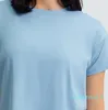 Dessus de Yoga chemise coton sport décontracté à manches courtes t-shirt entraînement intérieur séchage rapide respirant débardeur pour les femmes