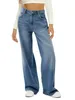 Jeans pour femmes 2023 taille haute jambe large pantalon en denim femme bleu mode baggy streetwear vintage harajuku droit 231102