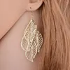 Boucles d'oreilles pendantes multicouches pour femmes, Style bohémien, couleur or, goutte en métal creux, bijoux cadeaux pour filles