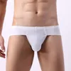 Calzoncillos Hombres Traceless Hielo Seda Triángulo Calzoncillos Low Rise Mens Bikini Bragas Hombre Mini Cueca Color Sólido