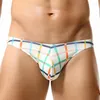 Mutande da uomo slip sexy intimo bikini scozzese mutandine custodia a vita bassa costume da bagno corto slim fit elasticità traspirante