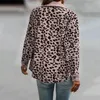 Giacche da donna Giacca da donna in velluto a coste Cappotto stile street Patchwork leopardato Risvolto Elegante primavera/autunno con vestibilità ampia