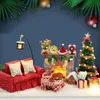 Doll House Accessories DIY Wooden Dollhouse Miniature Furniture With LED Light Kit Christmas Cottage Houses Assemble Toy for Children Gifts Casa 231102