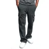 Pantalones para hombres 2023 Deportes Gris Suelto Casual Multi Bolsillo Ropa de trabajo Street Dance Fashion Guard