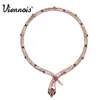 Viennois Rose Goud Kleur Slang Ketting Voor Vrouwen Chokers Kettingen Strass Kristallen Ketting Kettingen Bruiloft Sieraden J19072355