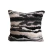 Poduszka czarno-biała fajna moda moda światło luksusowe włosy owce kręcone salon sofa sypialnia prosta