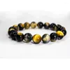 Braccialetti a maglie 5A Bracciale Dream Tiger Eye da uomo in pietra naturale ematite con perline rotonde per donne Gioielli regalo Anime a portata di mano