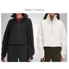 Luu Women Jacketsデザイナーラグジュアリーコートトラックスーツの女性用ゆるい首のセーターヨガフィットネスリンクルフリーストップファッションフード付きスポーツジャケット