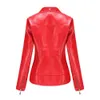 Damen Leder Kunstleder Ankunft Marke Frühling Herbst Motorrad Lederjacken Rot PU Jacke Frauen Slim Mantel Schwarz Grün S M L XL 2XL 3XL 4XL 231101