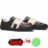 Ace Casual Shoes Dress Flats Designer Sneakers For Men Kvinnor Fashion Luxury Stripes Red Green Soles Leather Trainers Chaussures Pet Trend Platform