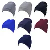 Bérets femmes hommes hiver bonnet tricoté chapeau avec protection d'oreille anti-serrée 2 boutons latéraux simple couleur unie casquette de crâne à revers