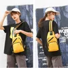 Kvällspåsar Fengdong Fashion Yellow Small Crossbody Väskor för kvinnor Messenger Sling Chest Bag Female Mini Travel Sport Shoulder Pack 231101