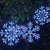 Strings Thrisdar Christmas Snowflakes Fairy Light Outdoor Tree Garland Hanging DIY Xmas Snow Flake Decor