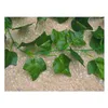 Dekorativa blommor 6 PC: er konstgjorda växter Vine Green Leaves Garland Decor Hängande bladverk