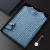 Men's Sweaters Arrival High Quality Autumn Winter Double Ply Thickened 100 shmere Sweater Men's Pullover Jacquard Knitting Men Size S-3XL 231101