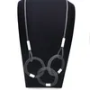 Ожерелья с подвесками YDYDBZ, разноцветное сетчатое ожерелье-капля для женщин, модная кожаная резиновая веревка, свитер, цепочка, праздничные аксессуары