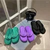 Slipare Green/Purple Jandal Women Designer Muffins Summer Slides Shoes For Woman Thong Sandalias Mujer Platform Flip Flops