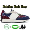 Designer 327 Running Shoes B327 Sneakers Mujer Hombre Zapato plano Boston Fashion Brand Trainers Paisley Pack Pastel Navy Denim Gray Aluminio Gauff Outdoor Sports Sneaker