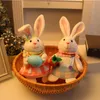 Favor de festa Decorações de bonecas de Páscoa Gnome Ornamentos Adoráveis ​​bonecas de pelúcia Presentes de brinquedos feitos à mão