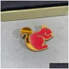 V Gold Plated Mijin Squirrel Animal Breast Needle Vanly Cleefly Lucky Childr