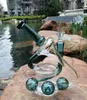 Färg Bong Perc Reclycle Oil Rig Mini Handglasbongar med stereomatris Perc Hoss Glass Vatten Rör Grid Oil Rig 14 mm Joint